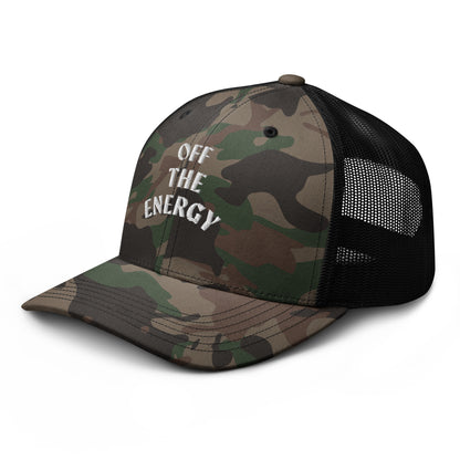 Off The Energy Camouflage trucker hat